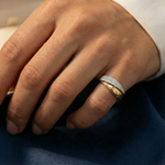 Load image into Gallery viewer, Gold &amp; Pavé Diamond Claw Ring