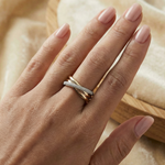 Load image into Gallery viewer, Trinity Tricolor Diamond Ring