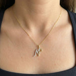 Load image into Gallery viewer, Dual Script Diamond Necklace