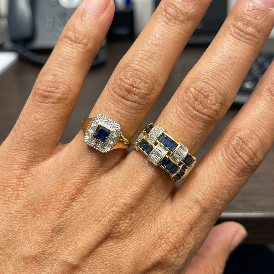 Weave Colorstone and Diamond Ring