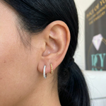 Load image into Gallery viewer, Illusion Diamond Huggies