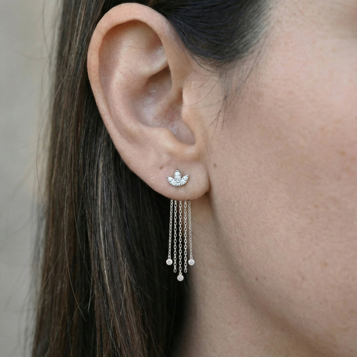 Diamond Cascade Chain Ear Jacket