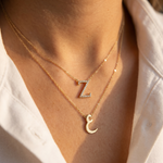 Load image into Gallery viewer, Zeeana Diamond Alphabet Necklace