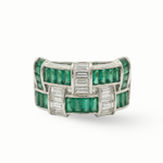 Load image into Gallery viewer, Weave Colorstone and Diamond Ring