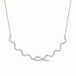 Load image into Gallery viewer, Wavy Diamond Tennis Necklace