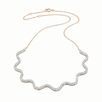 Load image into Gallery viewer, Wavy Diamond Tennis Necklace