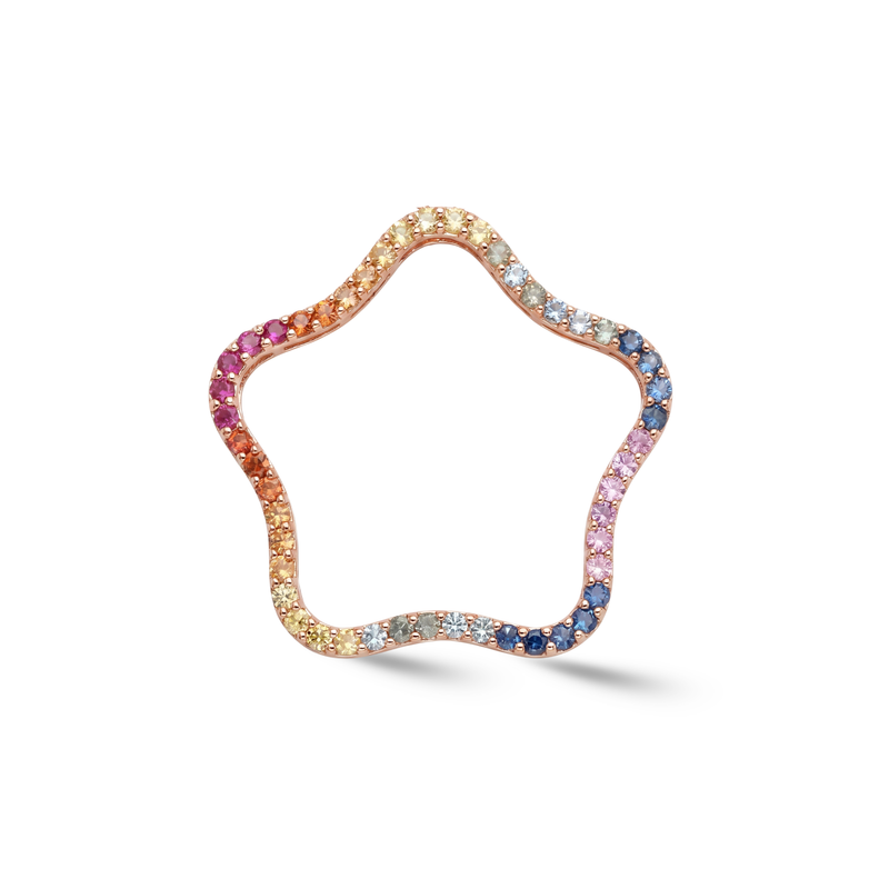 Multi Sapphire Starburst Pendant