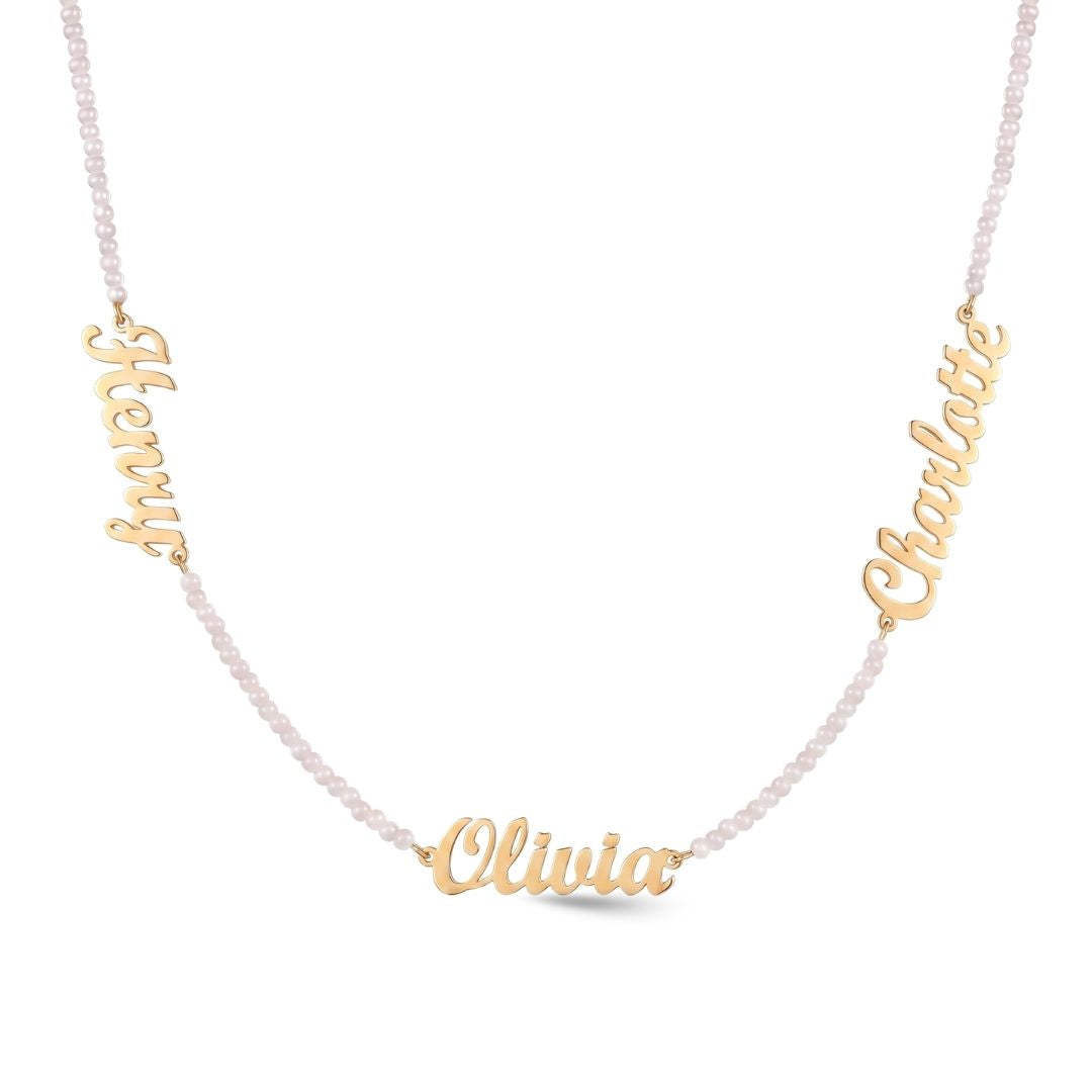 Lumiére Pearl Name Necklace