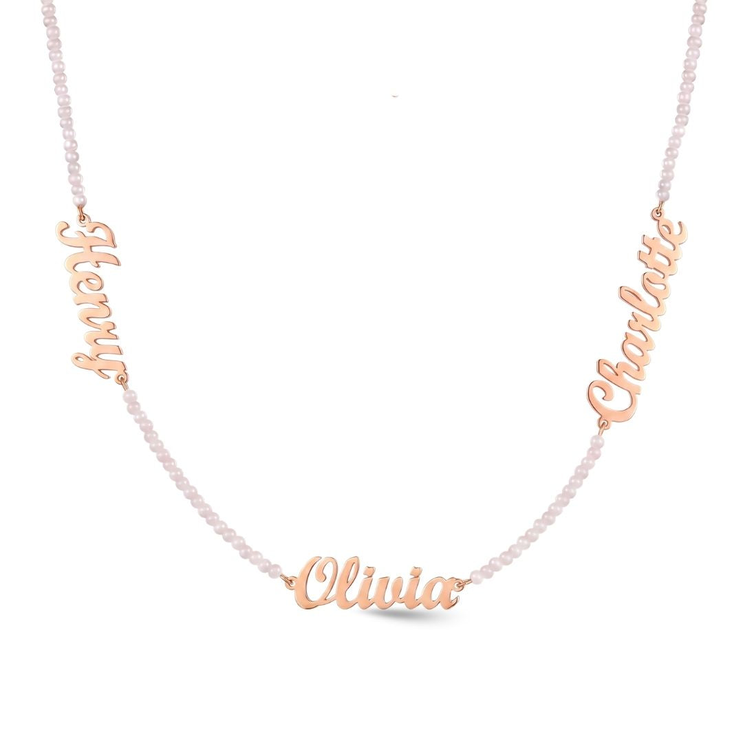 Lumiére Pearl Name Necklace