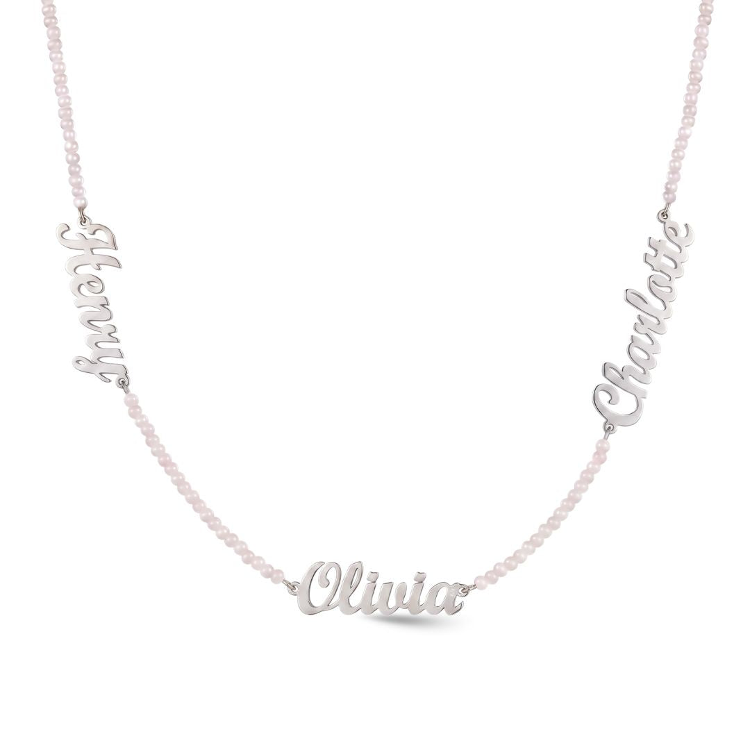 Lumiére Pearl Name Necklace