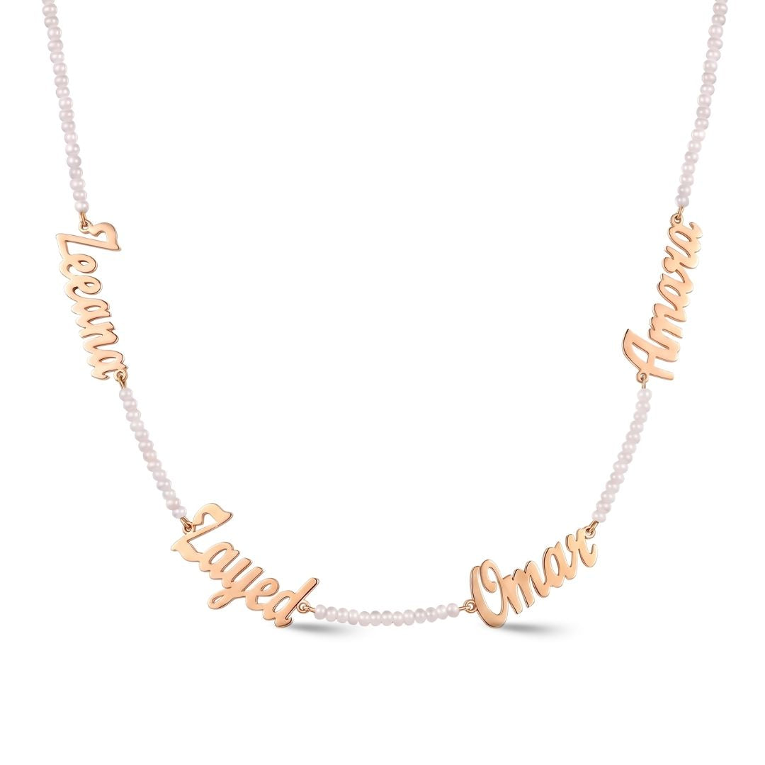 Lumiére Pearl Name Necklace