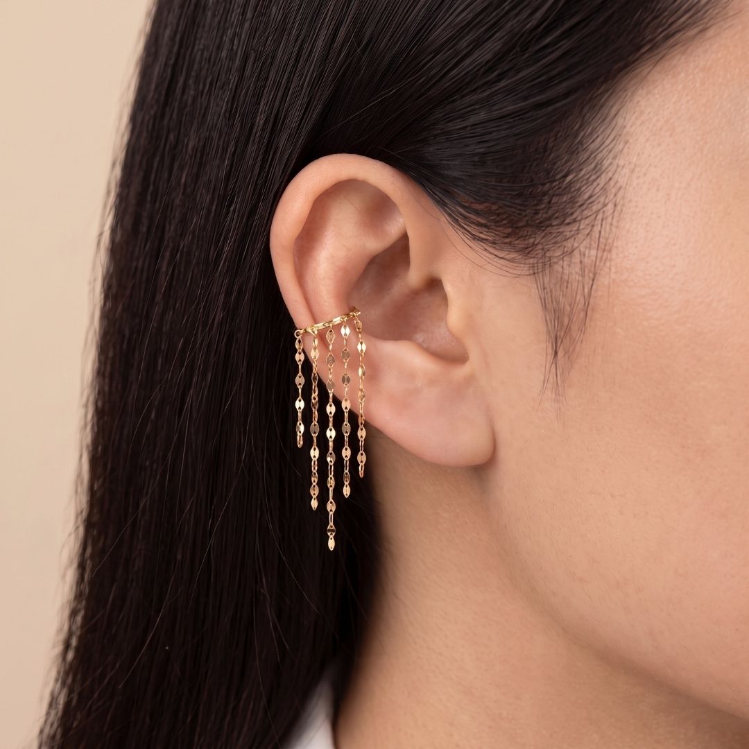 Golden Rain Earcuff