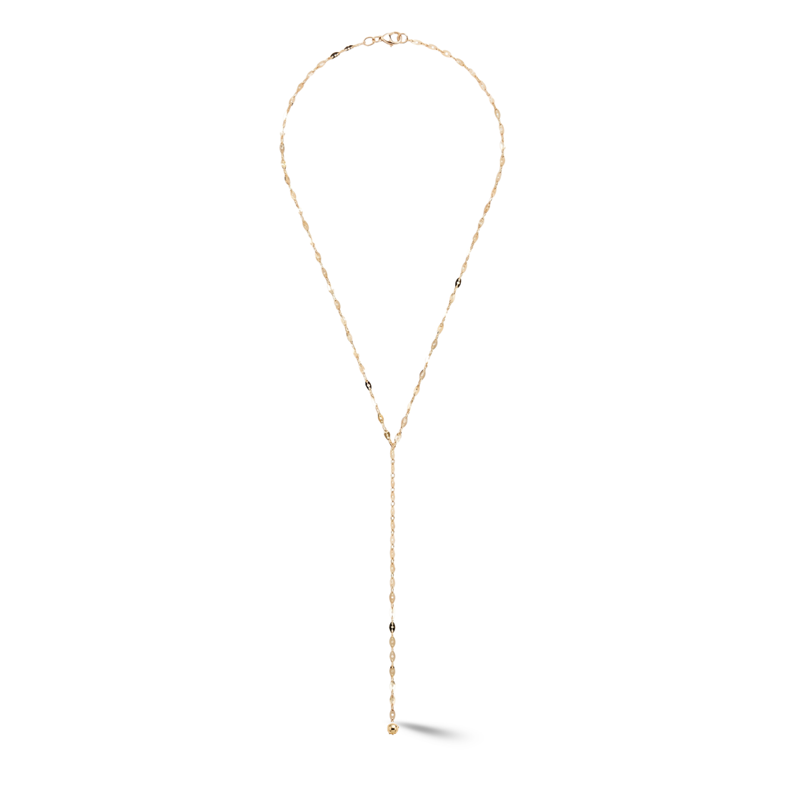 Golden Drop Lariat Necklace
