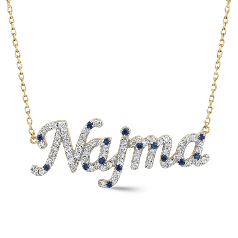 Zeeana Birthstone Diamond Necklace