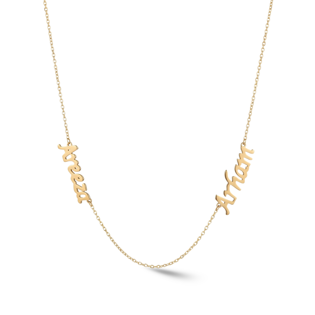 Zeeana Two Name Necklace