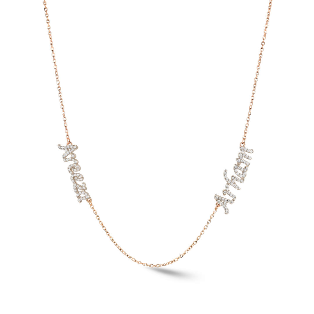 Zeeana Two Name Necklace