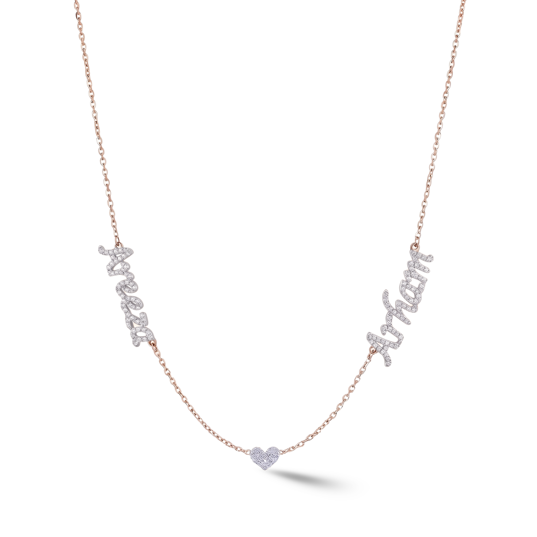 Zeeana Two Name Necklace