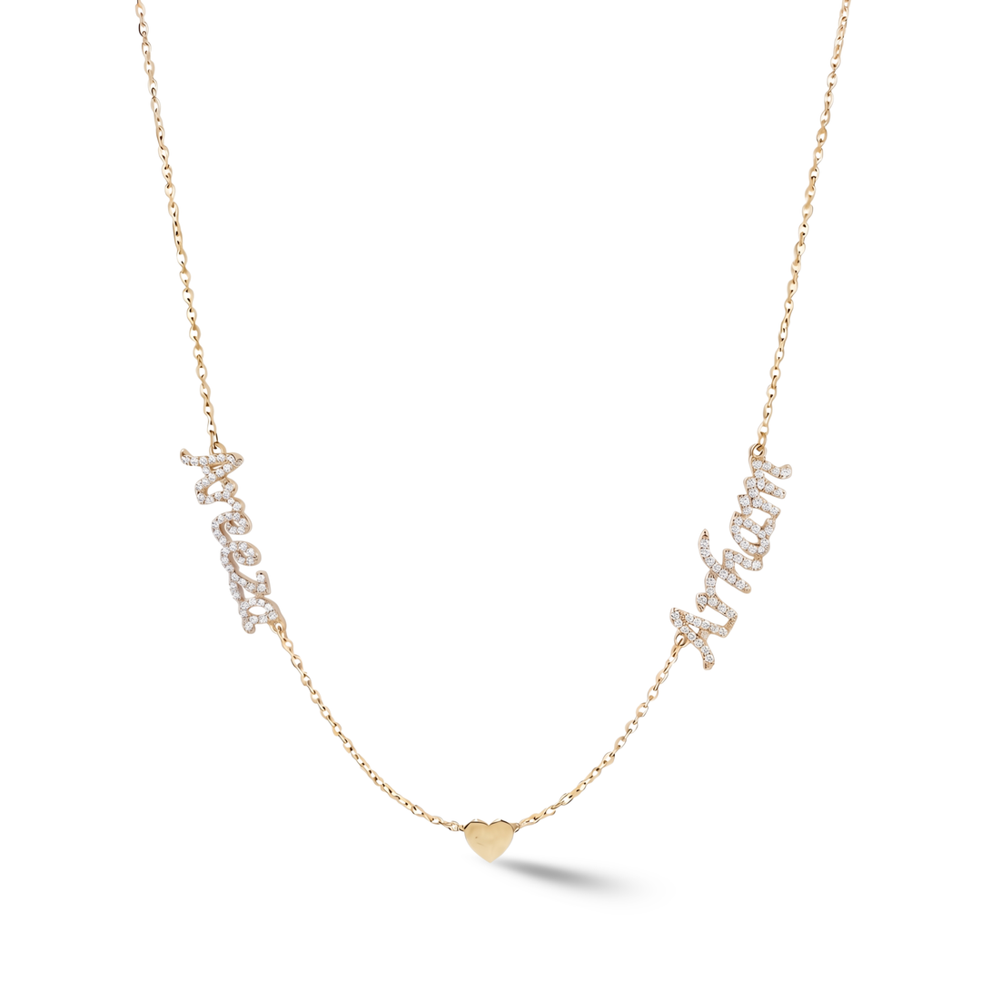 Zeeana Two Name Necklace