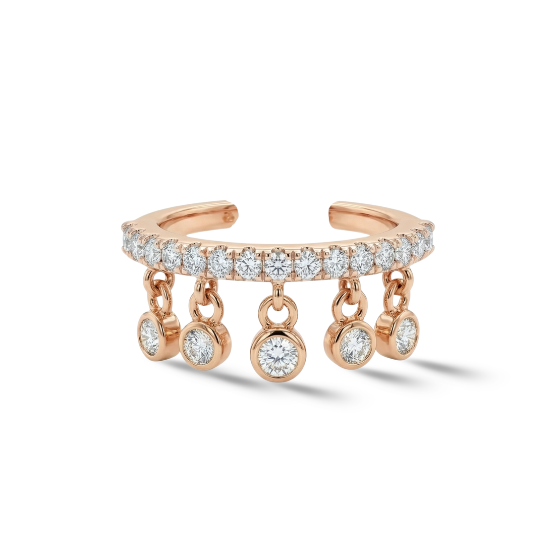 Timeless essentials Dangling Diamond Ear Cuff