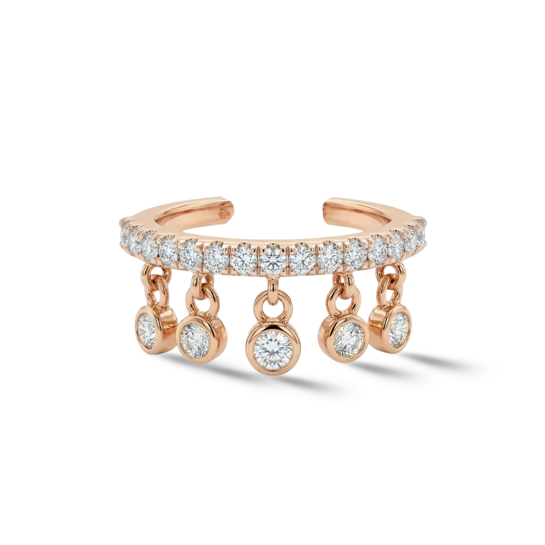 Timeless essentials Dangling Diamond Ear Cuff