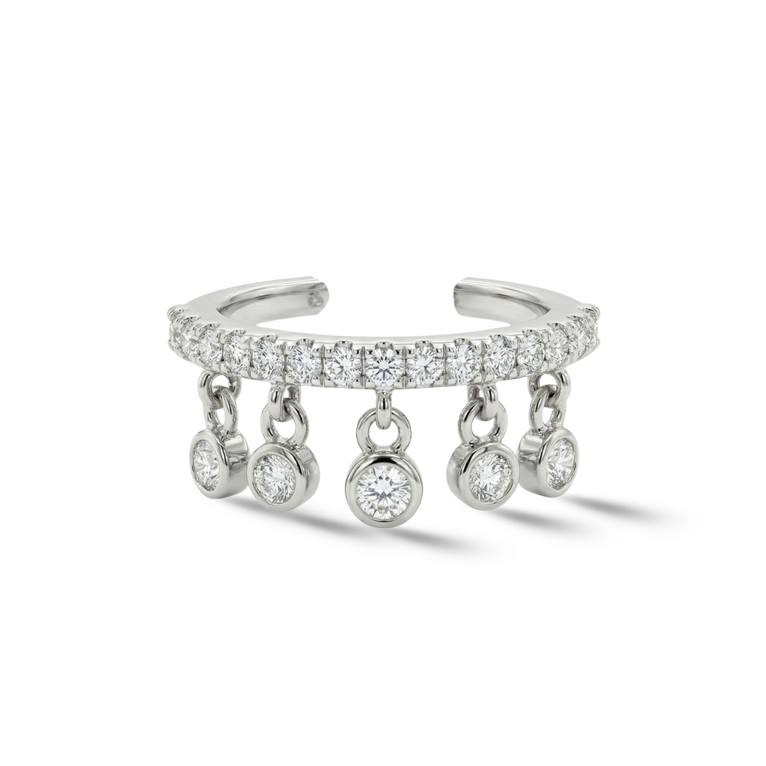 Timeless essentials Dangling Diamond Ear Cuff