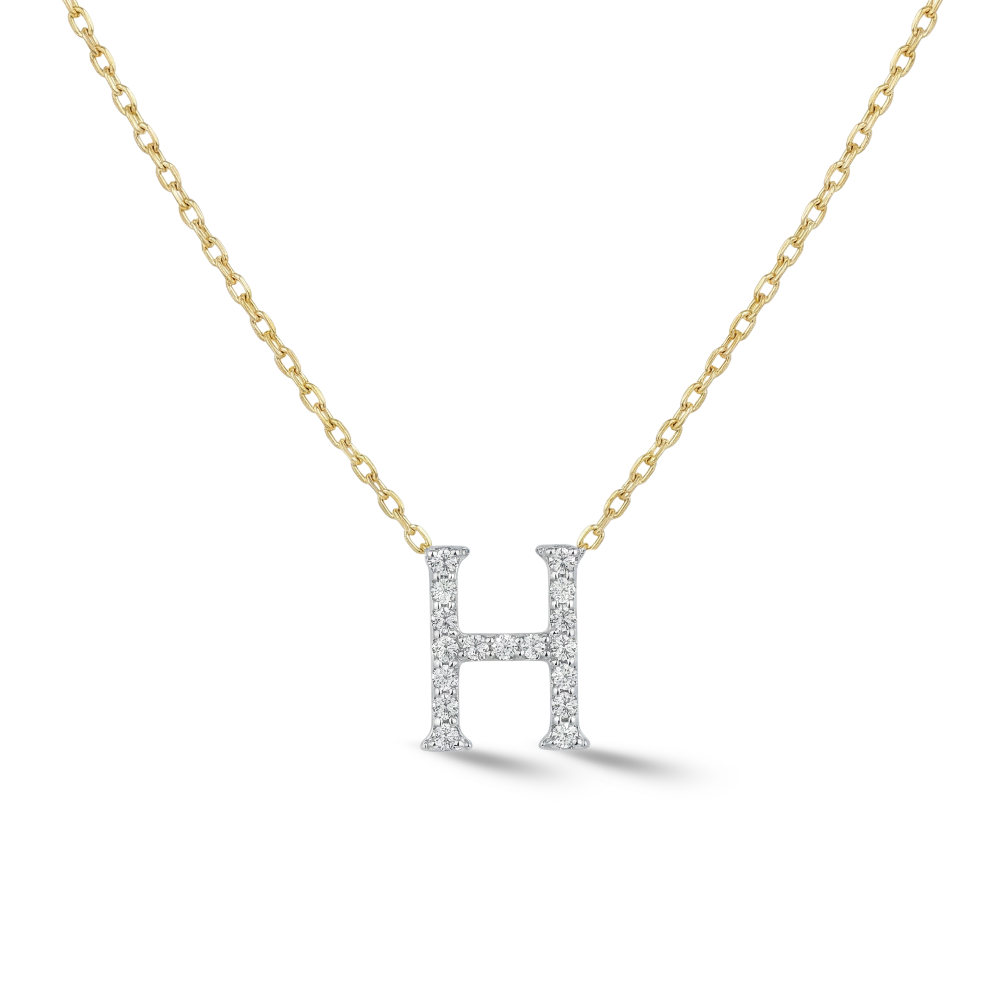 Zeeana Diamond Alphabet Necklace