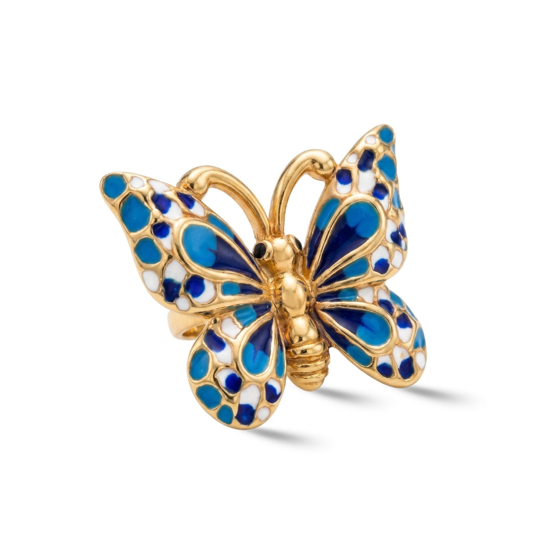 Royal Blue Butterfly Ring