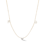 Load image into Gallery viewer, Zeeana Diamond Alphabets Necklace