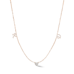 Load image into Gallery viewer, Zeeana Diamond Alphabets Necklace
