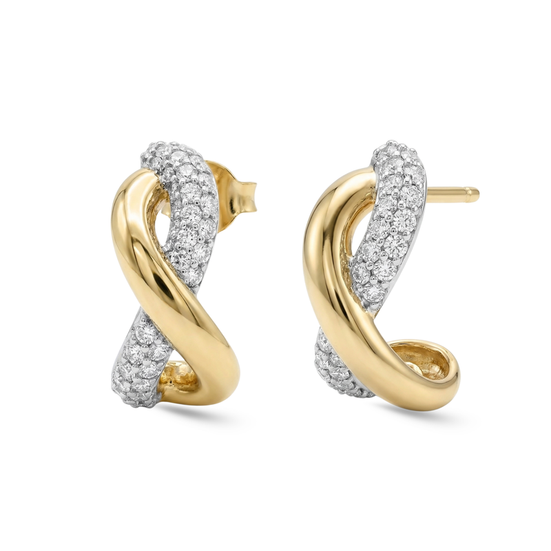 Knot Signature Diamond Earrings