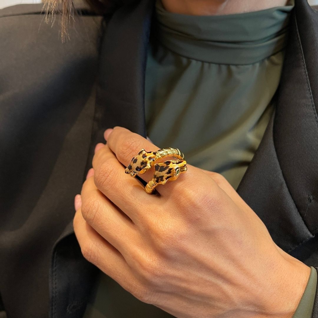 Duo Panthera Gold Rings