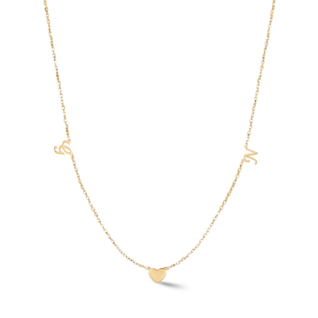 Zeeana Diamond Alphabets Necklace