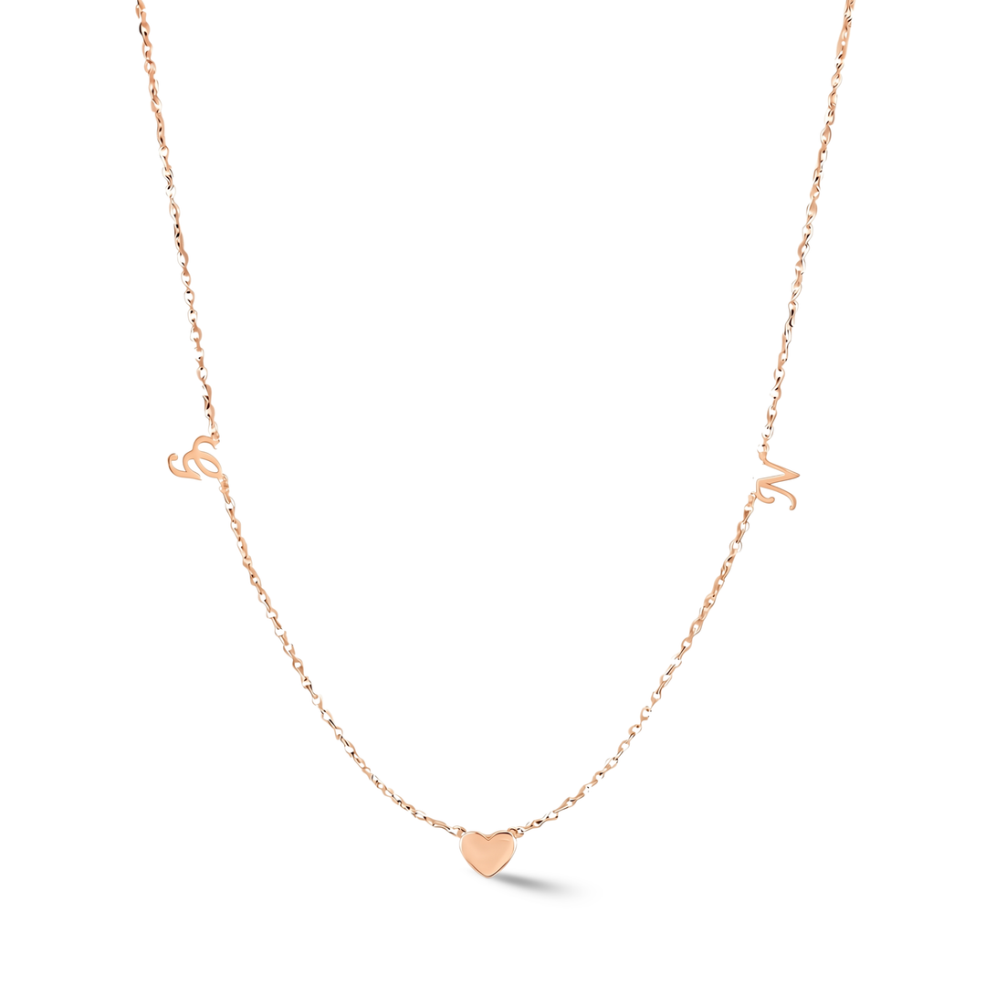 Zeeana Diamond Alphabets Necklace