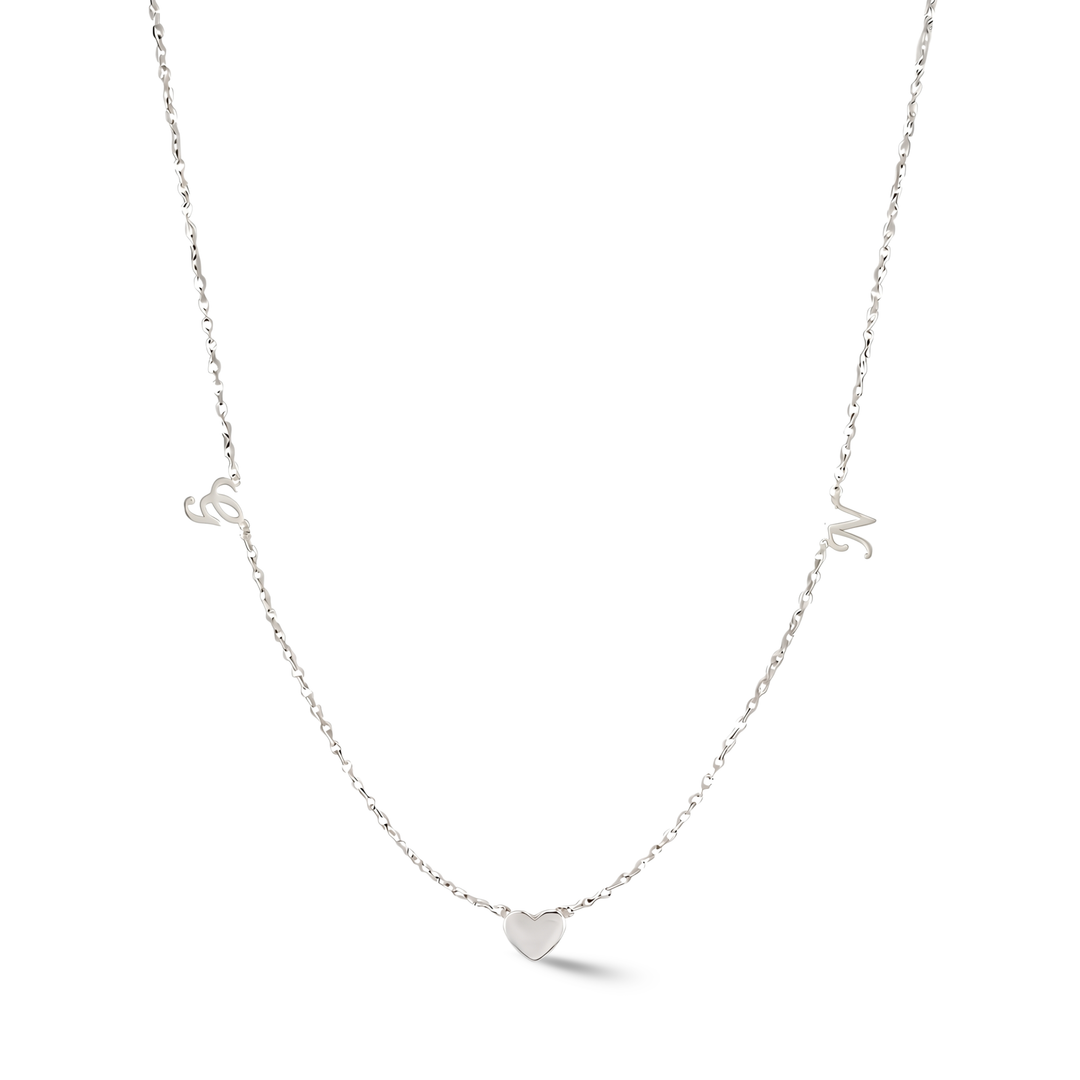 Zeeana Diamond Alphabets Necklace