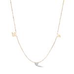 Load image into Gallery viewer, Zeeana Diamond Alphabets Necklace