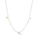 Load image into Gallery viewer, Zeeana Diamond Alphabets Necklace