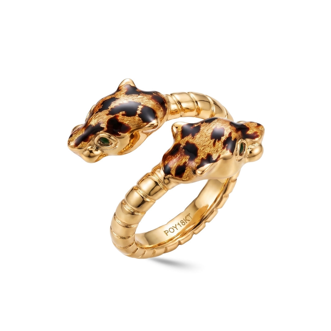 Duo Panthera Gold Rings