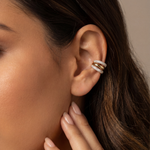 Load image into Gallery viewer, Brioche Diamond EarCuff