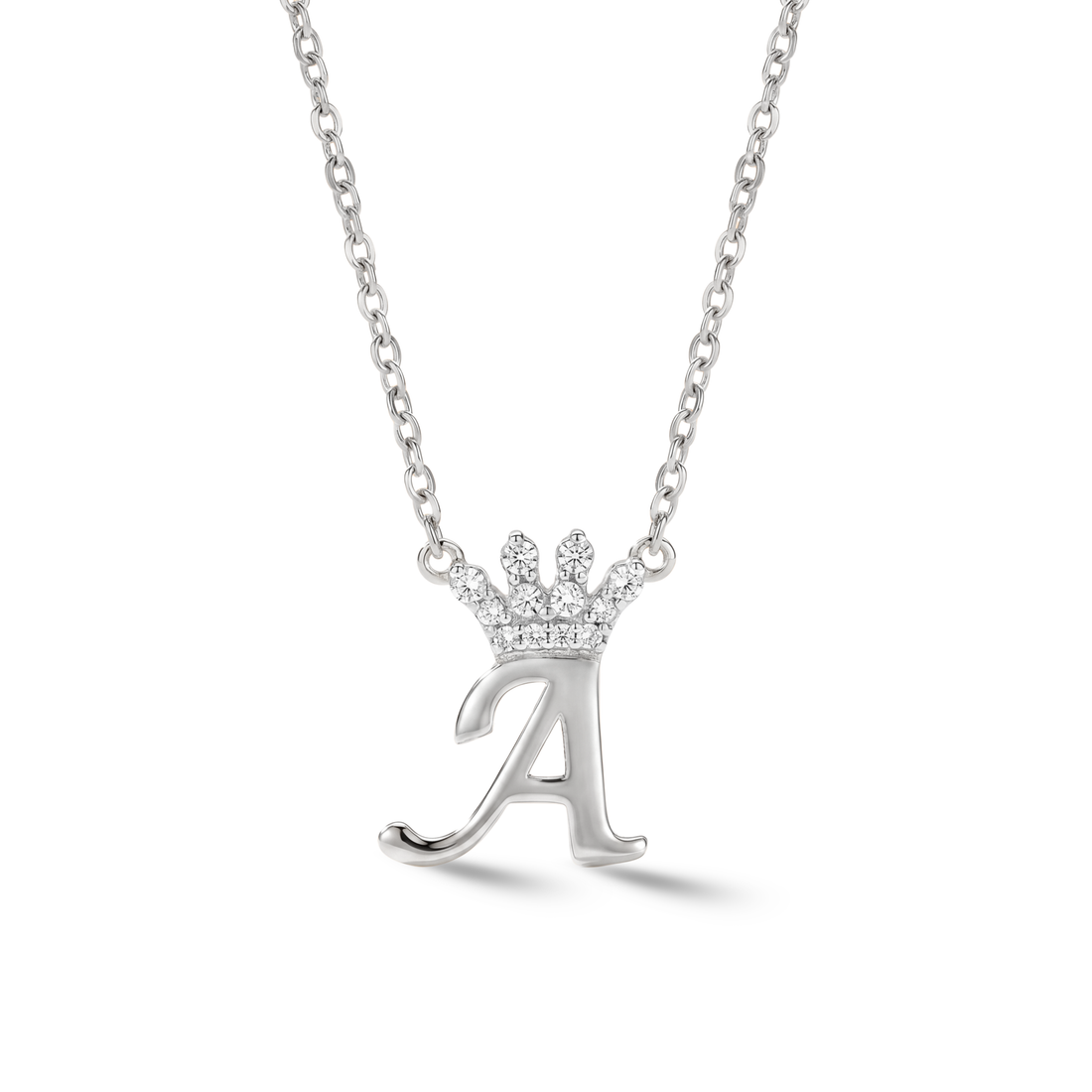 Legacy Diamond Crown Gold Initial Necklace