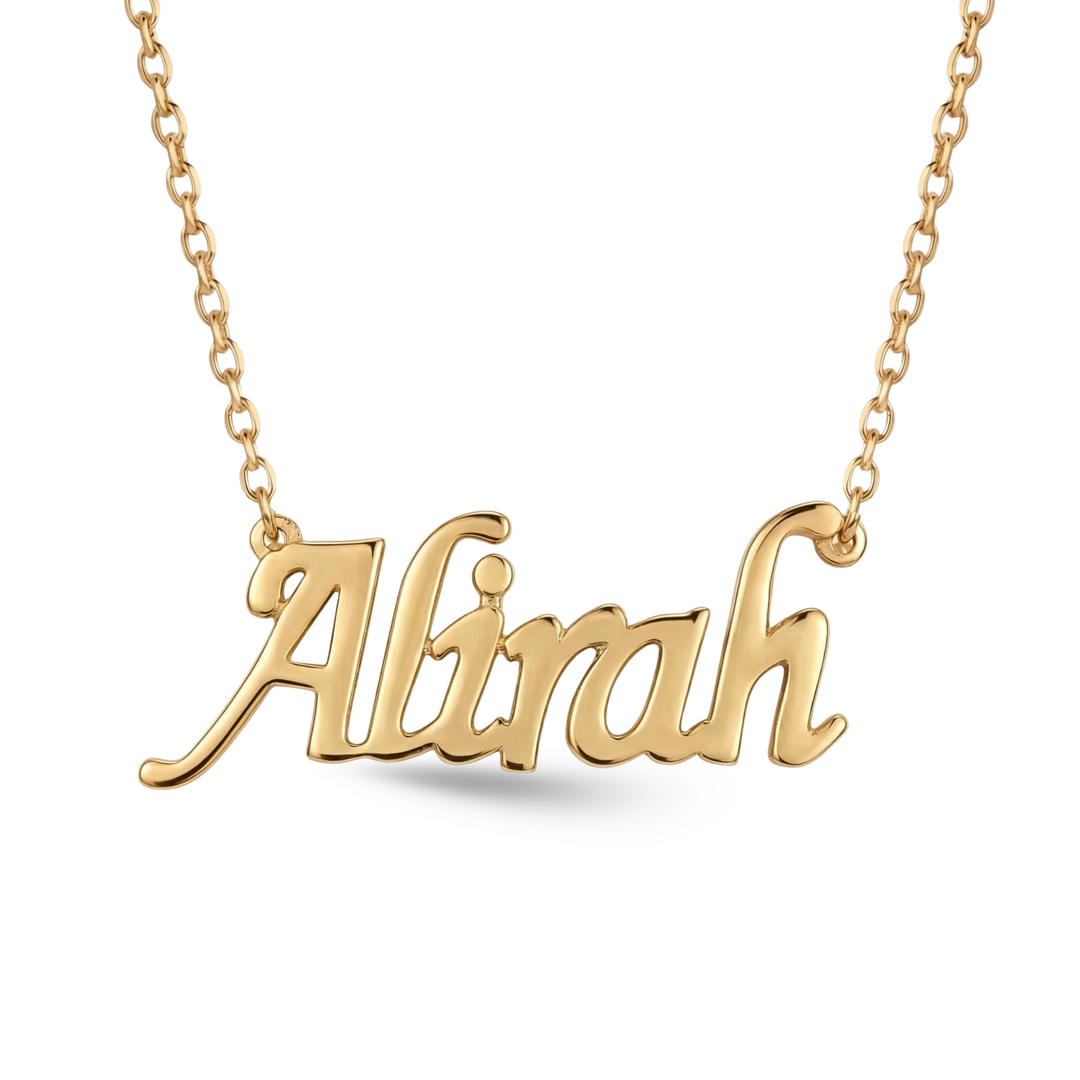 Zeeana Gold Name Necklace