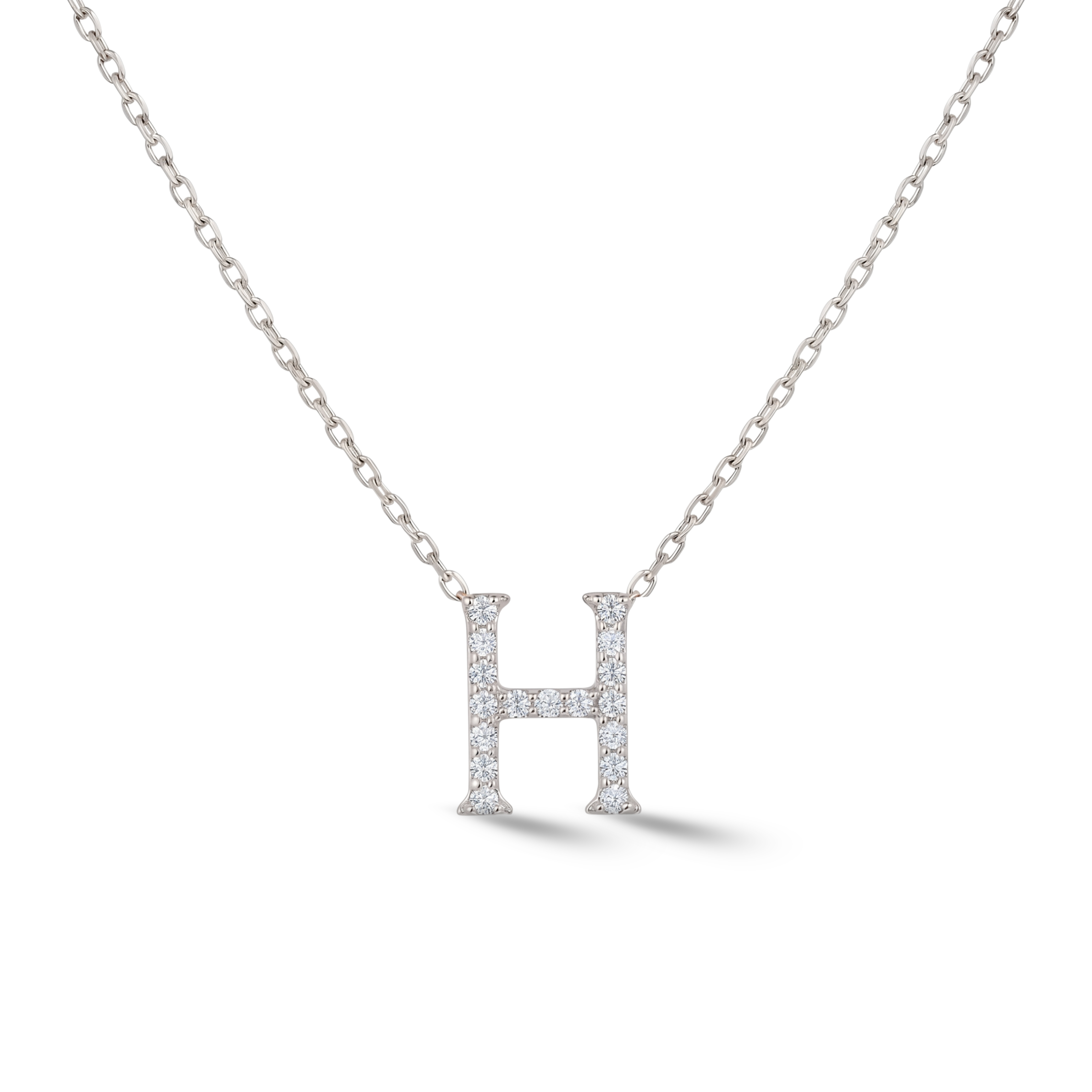 Zeeana Diamond Alphabet Necklace