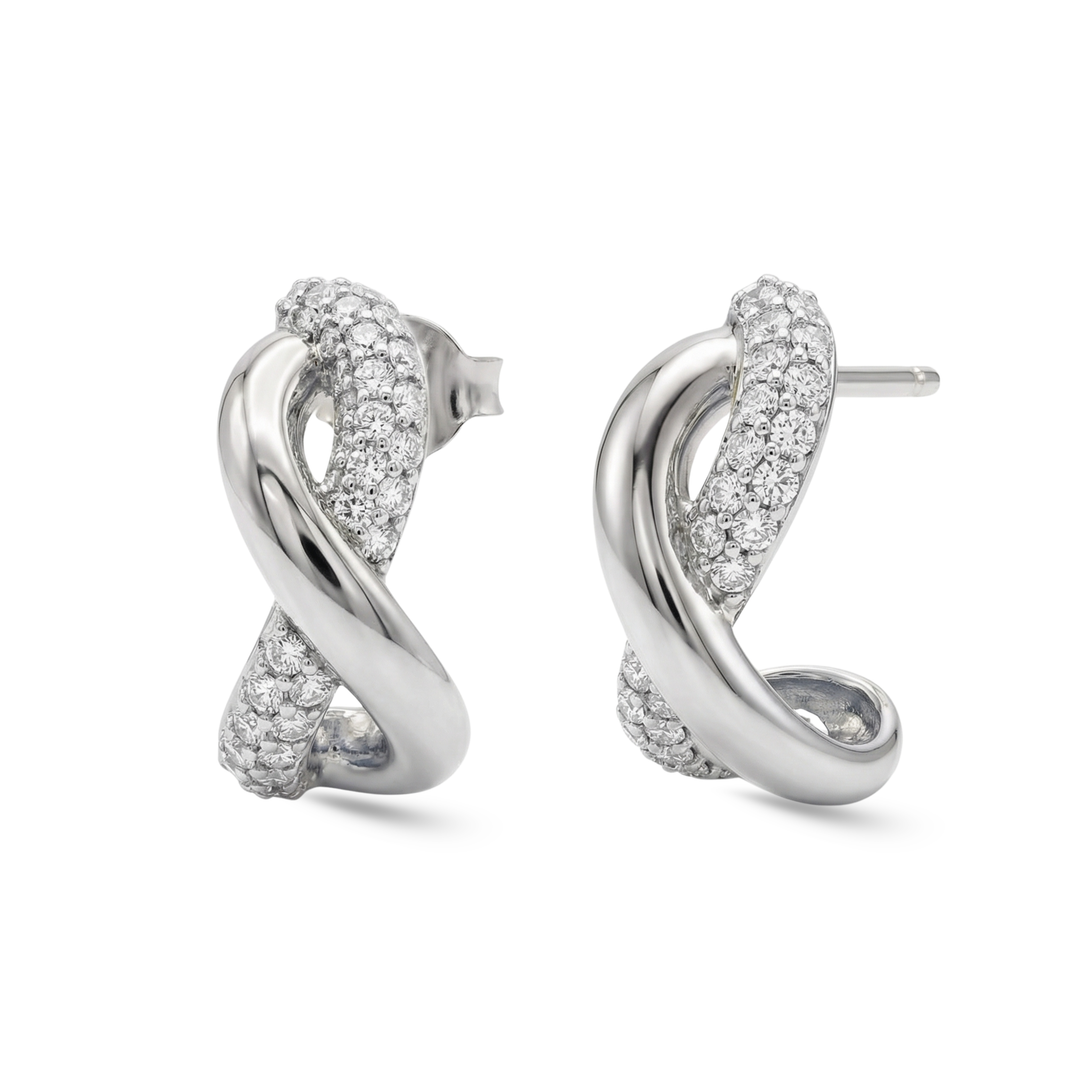 Knot Signature Diamond Earrings