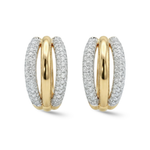 Load image into Gallery viewer, Brioche Diamond Hoop Earrings
