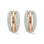 Load image into Gallery viewer, Brioche Diamond Hoop Earrings
