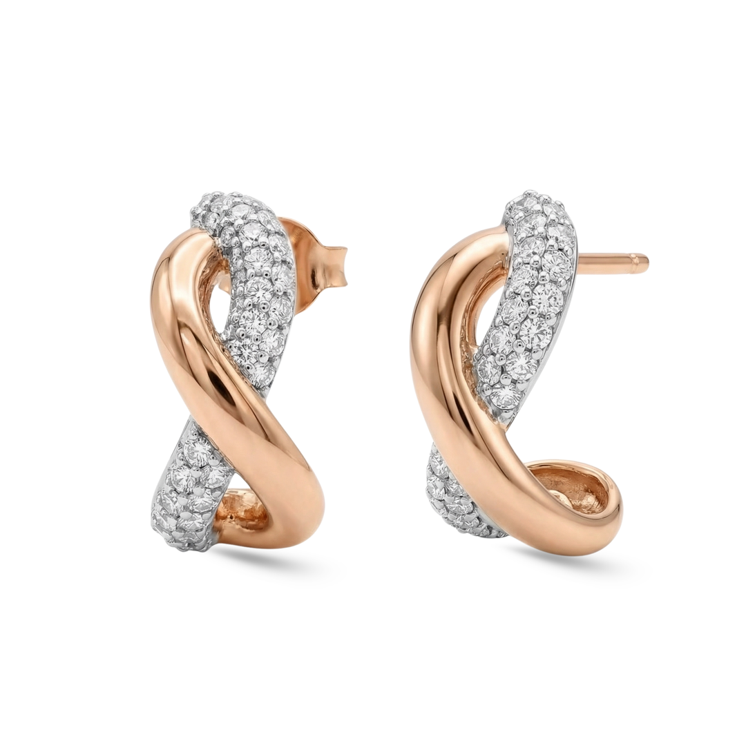 Knot Signature Diamond Earrings