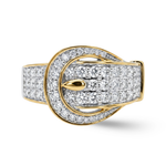 Load image into Gallery viewer, Buckle Statement Diamond Ring