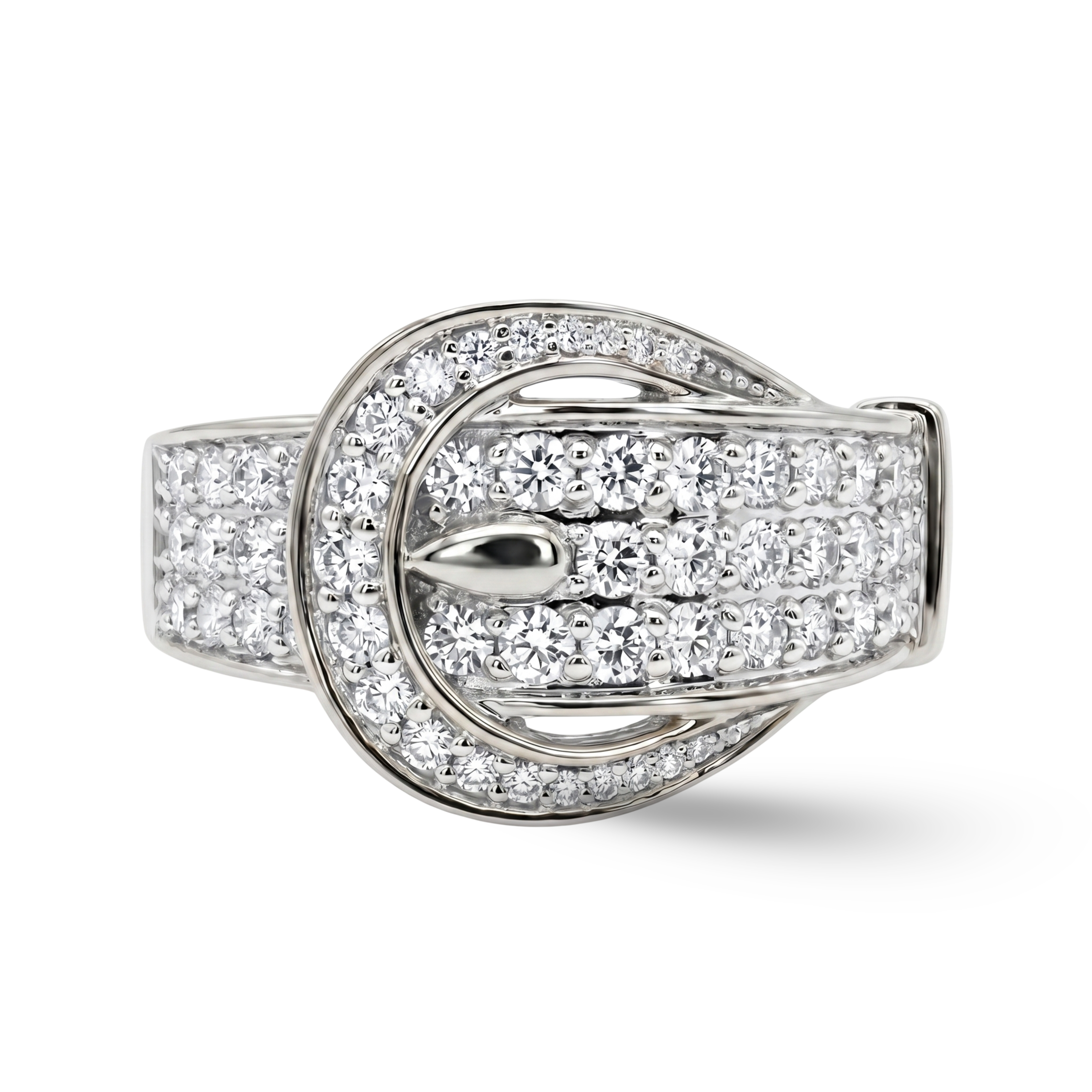 Buckle Statement Diamond Ring