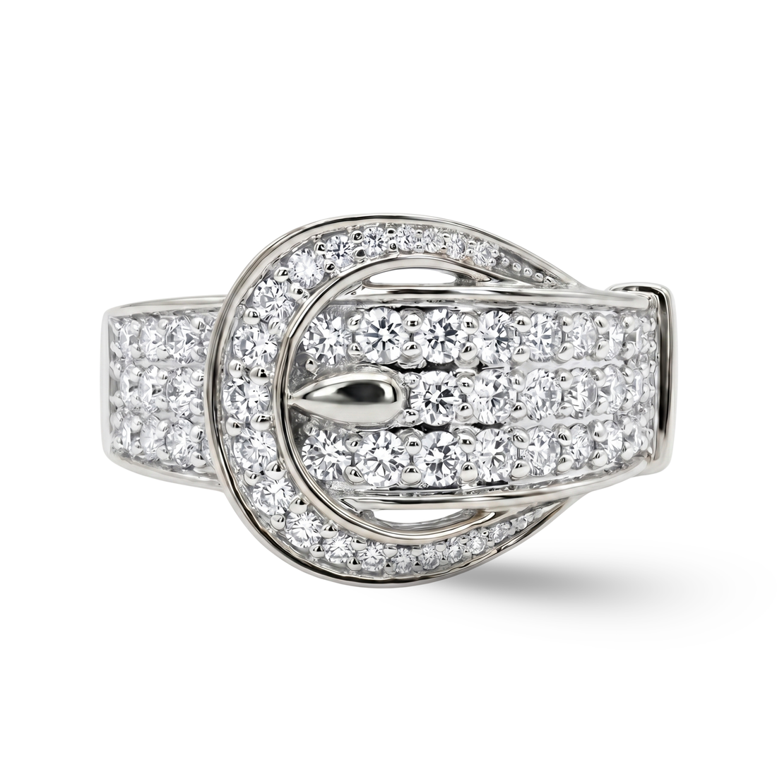 Buckle Statement Diamond Ring