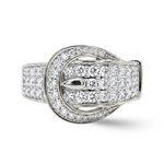 Load image into Gallery viewer, Buckle Statement Diamond Ring