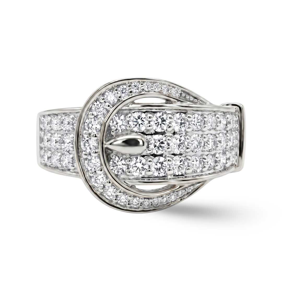 Buckle Statement Diamond Ring